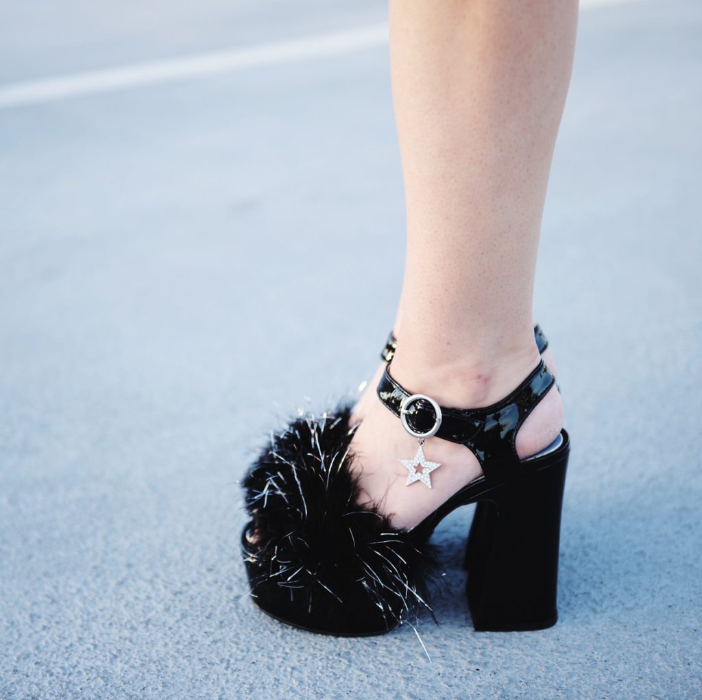 Dahlia Black Platform Sandals