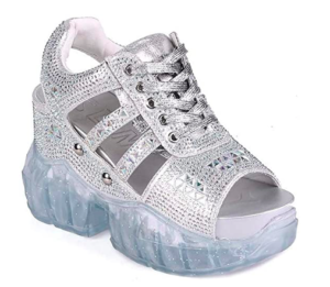 Anthony Wang Silver Glitter Sporty Sneakers