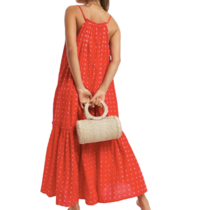 Red Maxi-Dress Perfect For 4th of July