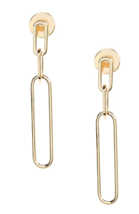 Long Oval Chain Link Earrings